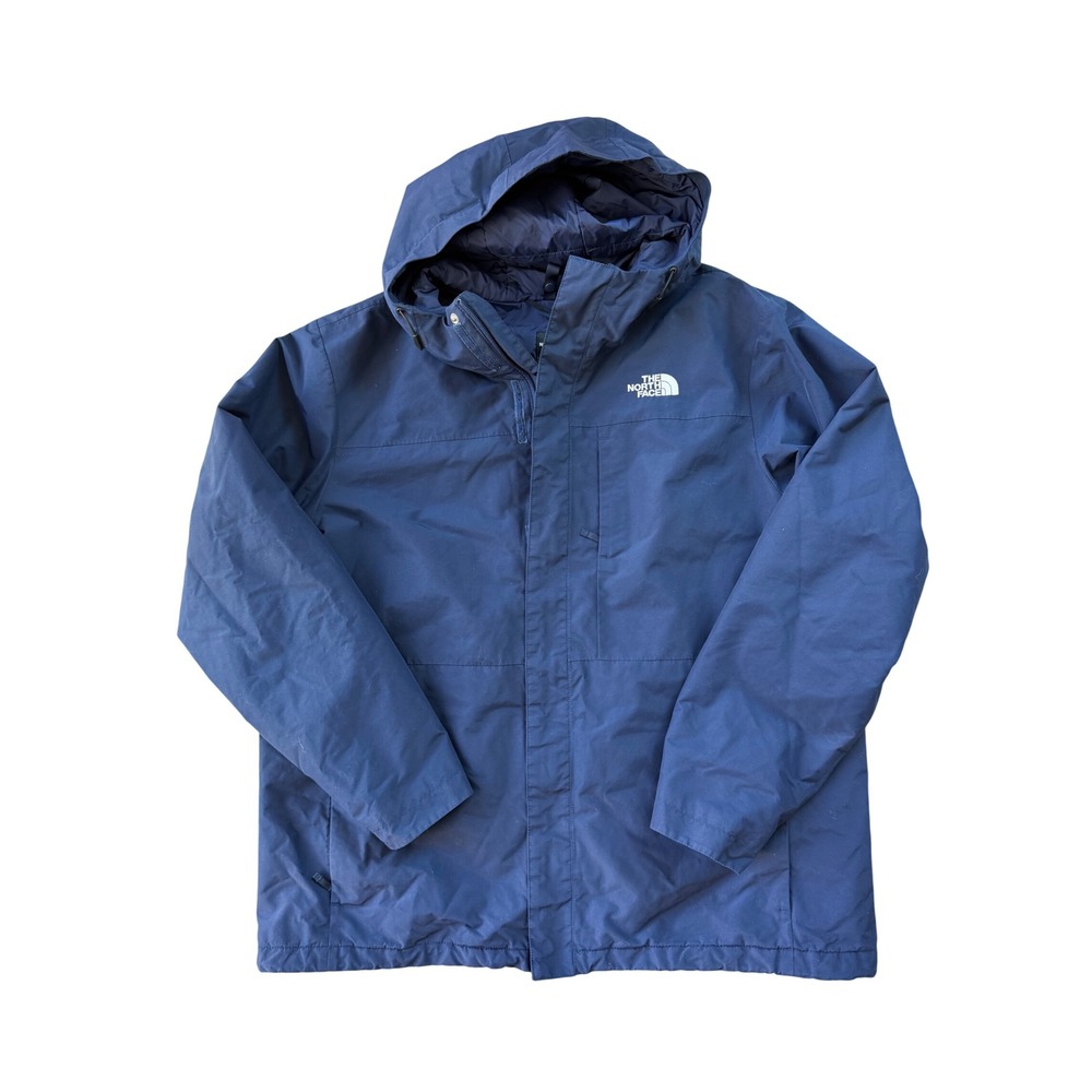 The North Face Men's XL Navy Blue Hooded Insulated Jacket Outdoor Hiking Coat